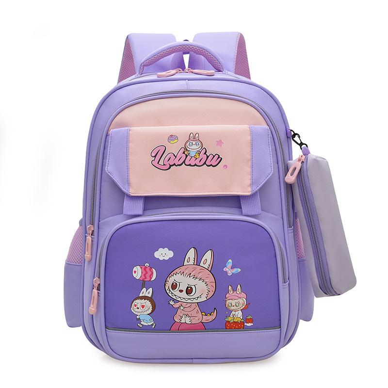 School bag, school bag for girls, new models for primary school students, large-capacity lightweight backpack, men's burden reduction spine backpack