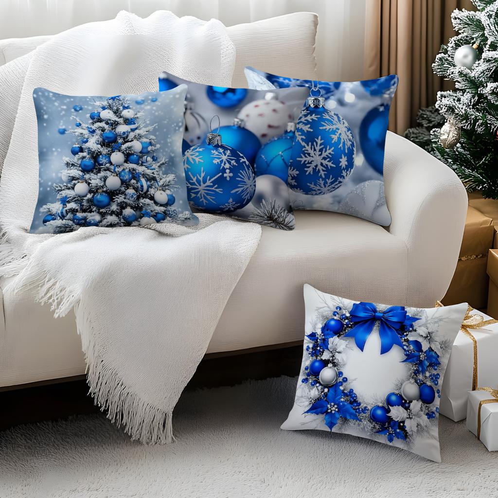Christmas Decorations Pillowcase Bedroom Sofa Cushion Cover 100% Polyester Living Room Cushion Pillowcase Home Decor