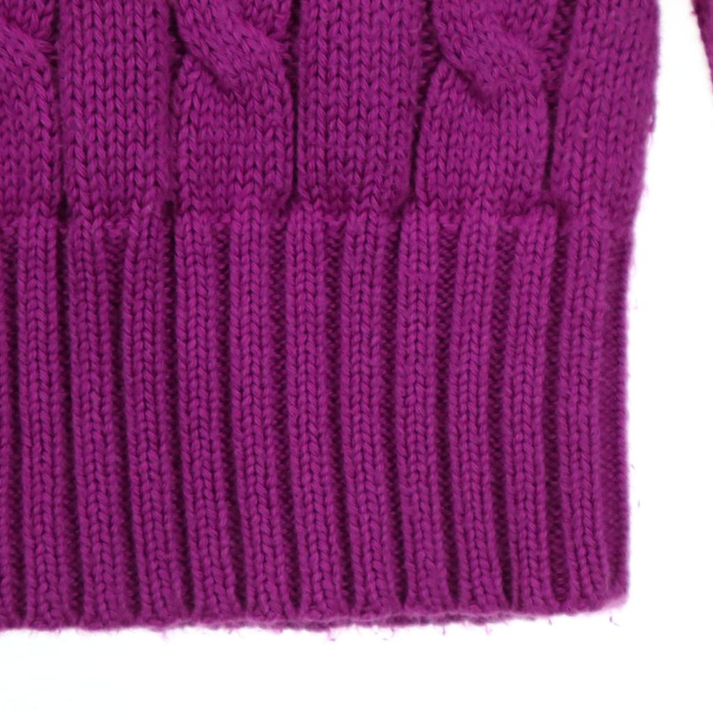 Beauty products POLO RALPH LAUREN One point logo Long sleeve Cable knit cotton knit Women Used