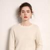 Women's Pure Wool Short Sweater - Warm Knit Round Neck for Autumn/Winter