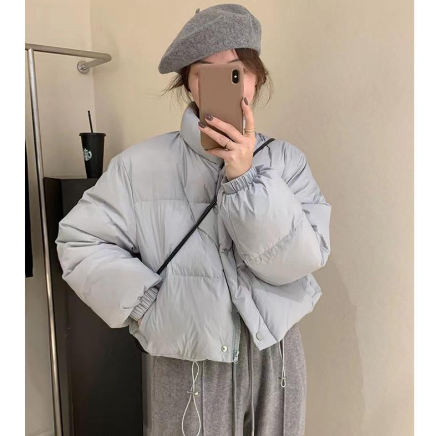 Winter Thick Stand Collar Bread Clothes Down Cotton Coat Women Loose Jacket