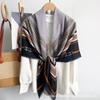 Classic Chain Decor Printed Women S Elegant Versatile Fashion Square Scarf