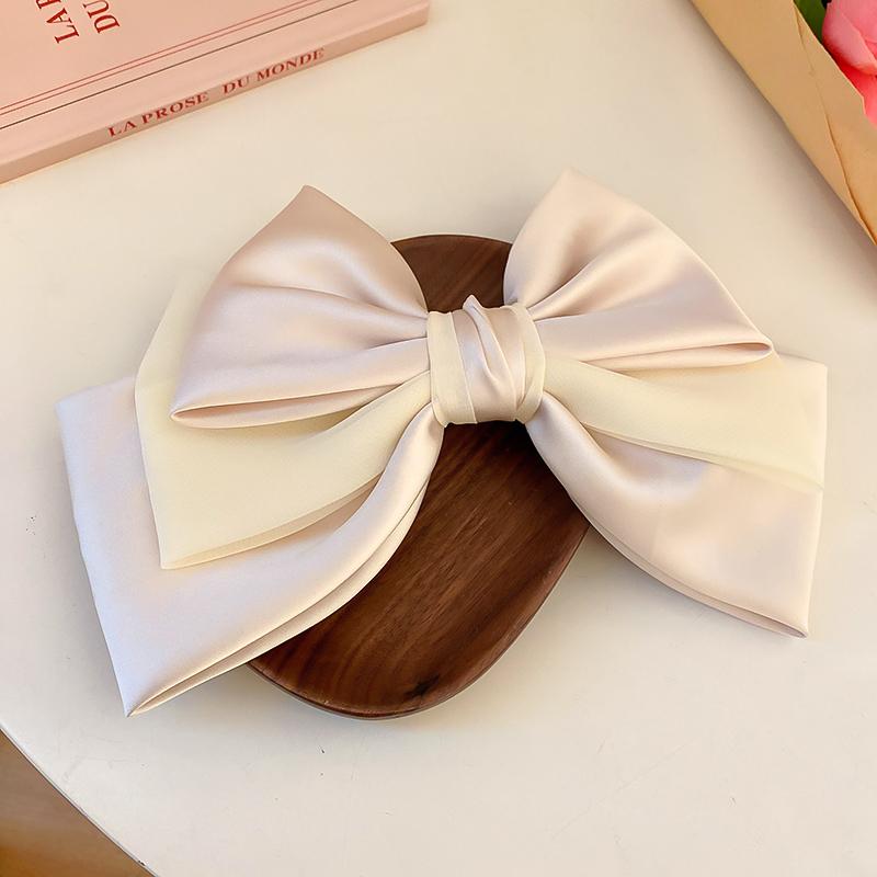1/3 Pcs Sweet Pink Bow Hairpins Solid Color Bowknot Hair Clips Women Girls Soft Satin Barrettes Clip Wedding Hair Accessories