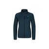 Asics Logo Stand Collar Zip Comfort Casual Sports Long Sleeve Jacket Women Jacket Navy-Blue 2012D018-401