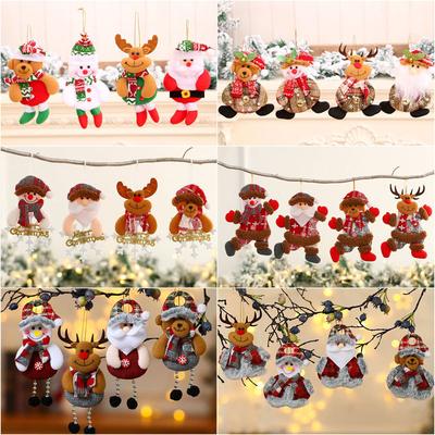 Christmas Fabric Ornaments Set - Plush Dolls, Tree Hangers & Gift Decor