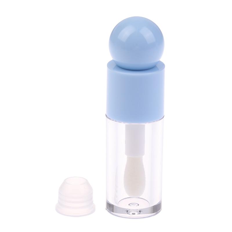 4Ml Lip Gloss Tube Matte Transparent Thick Rod Large Brush Head Empty Bottle Lips Glaze Container Makeup Packaging Material