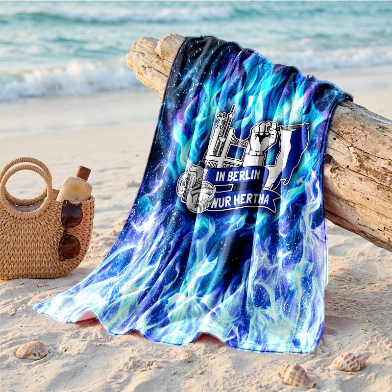 Hertha bsc FC Stampa Microfibra Asciugamano da Spiaggia Asciugatura Rapida Assorbente Grande Asciugamano per Spiaggia Nuoto Viaggio