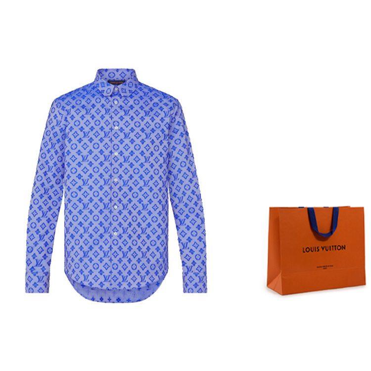 Louis Vuitton New Quarterly Products Of LV Shirt Men's Blue 1A8XDL