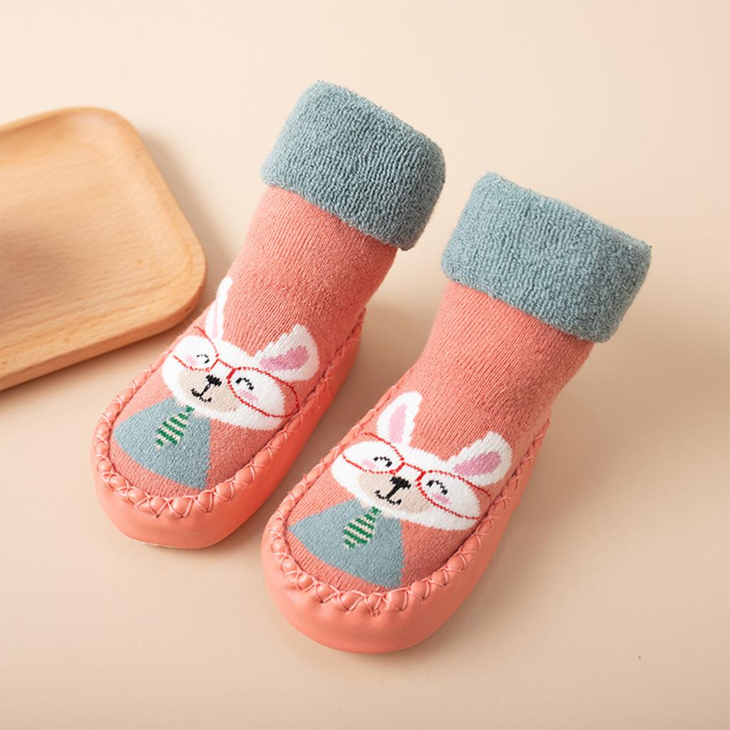 Newborn Baby Boys Girls Cartoon Cute Warm Floor Socks Anti-Slip Baby Step Socks