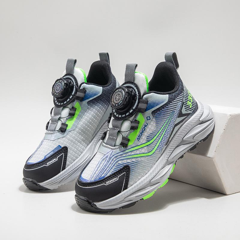 Spring and Autumn Children's Sports Shoes Rotating Button Breathable Mesh Sports Shoes Dad Shoes Boys and Girls Children's Shoes