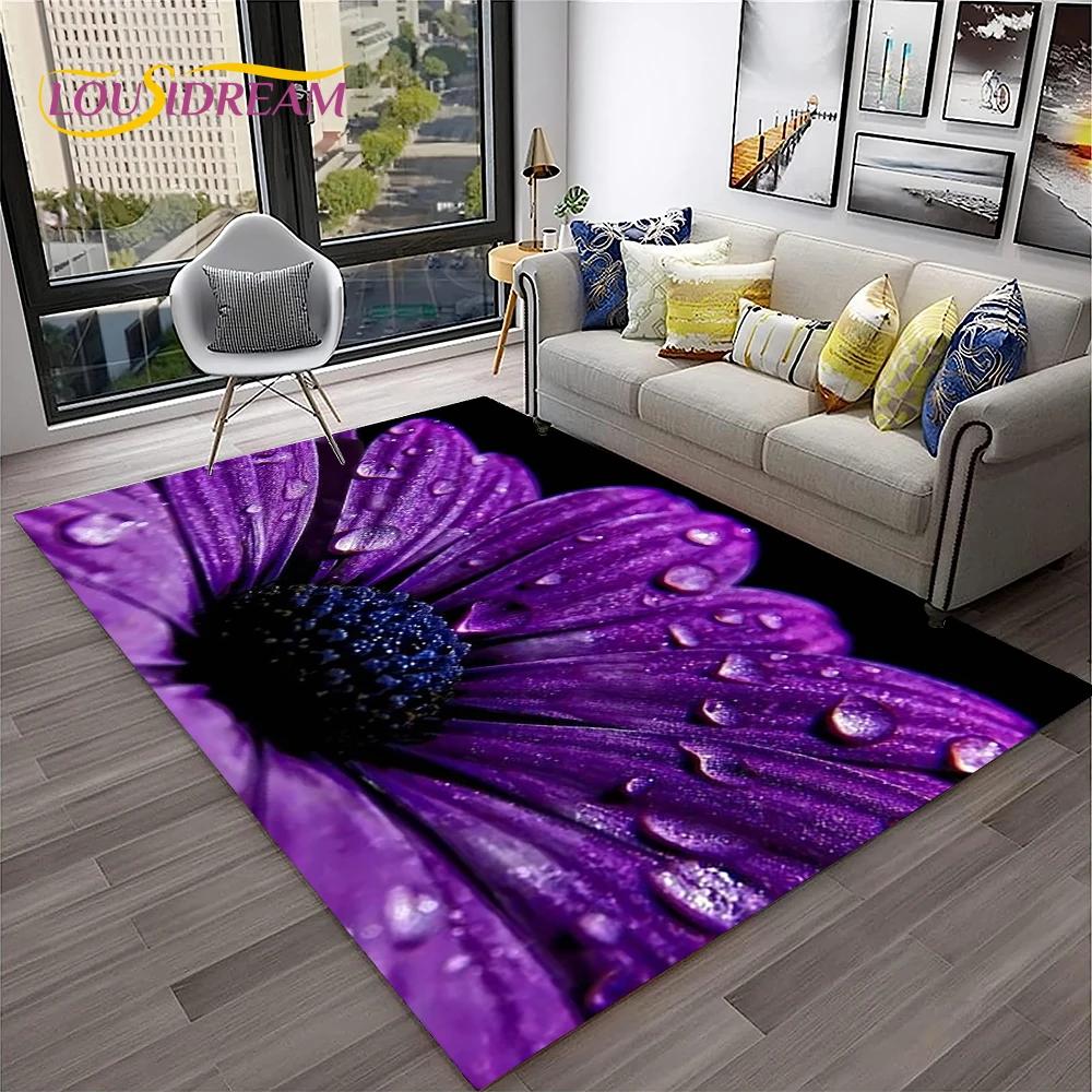 Daisy Nordic Sun Flowers  Carpet Rug for Home Living Room Bedroom Sofa Doormat Decor,kids Play Area Rug Floor Mat