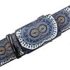 Owl Eyes Graffiti Print Automatic Buckle Leather Belt