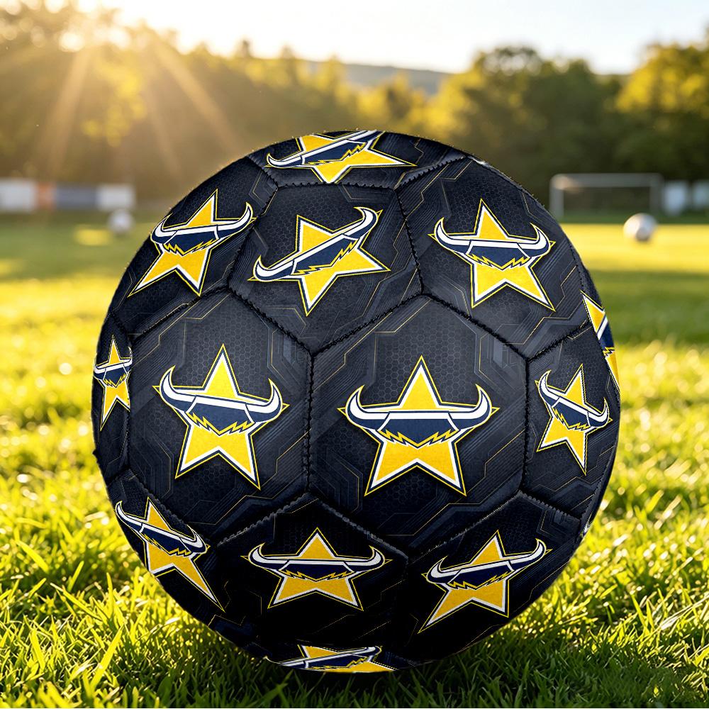 North Queensland Cowboys Size 5 Sports Training Ball Shock Absorbing Durable Ball For Match Daily Practice Outdoor Activities