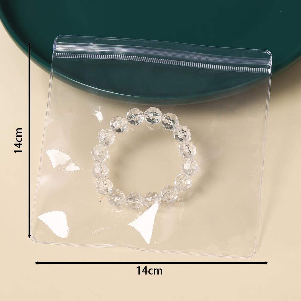 20-50Pcs Transparent PVC Jewelry Pouches Zip Storage Bag for Earring Necklace Jewelry Anti-Oxidation Display Packaging Bags