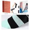4 Paires Chaussettes de Compression pour Hommes et Femmes Chaussettes Montantes Rayées Chaussettes de Sport pour Athlétisme Extérieur Randonnée Course Cyclisme