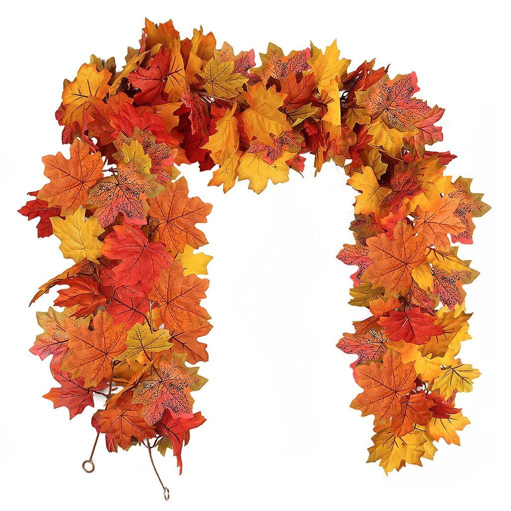 

Autumn Artificial Maple Leaf Garland For Wedding Decor And Outdoor Events