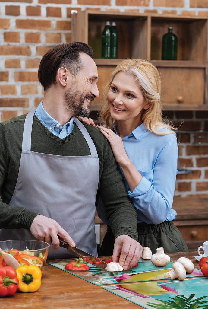 SZKLANA PŁYTA OCHRONNA NA KUCHENKĘ 90x52 BANAN