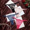 Transparent Bow Flower Briefs Low Waist T-Back Panties Fashion Lace Mesh Thong Girls