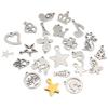 30pc/lot 316 Stainless Steel Five-pointed Star Cute Necklace Pendant Charms Small Cat Dolphin Fish Charms for DIY Jewelry Making