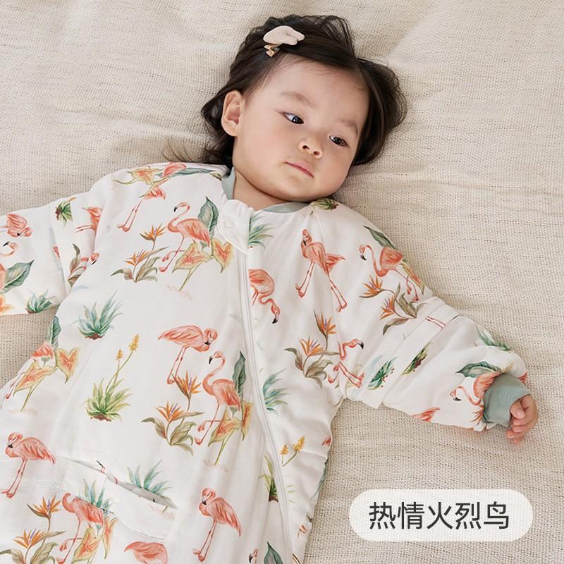 Baby Sleep Sack With Leg Cover Bamboo Cotton Thermal Wear Infants 0-12 Months Winter Warm Sleeping Bag