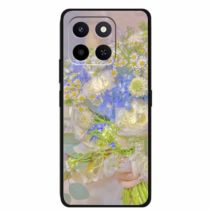 Phone Case For Honor X7D Honor 400 Smart Honor Play10T 5G Soft Silicone TPU Protector Shell Cartoon Gift Anime Funda Flower Capa