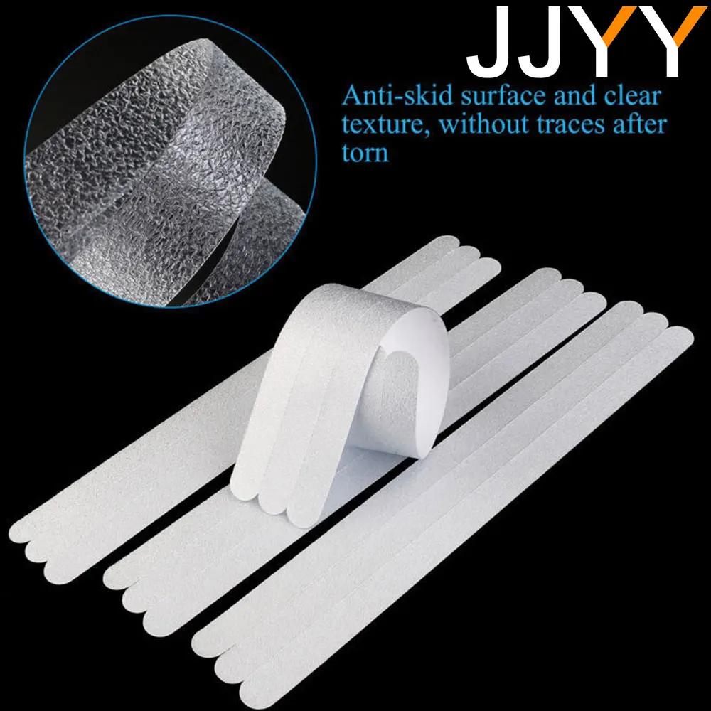 6/12/24 Pcs Anti Slip Bath Shower Stickers Non Slip Floor Grip Safety Tape for Bathroom Home Bath Mat Adhesive Strips White