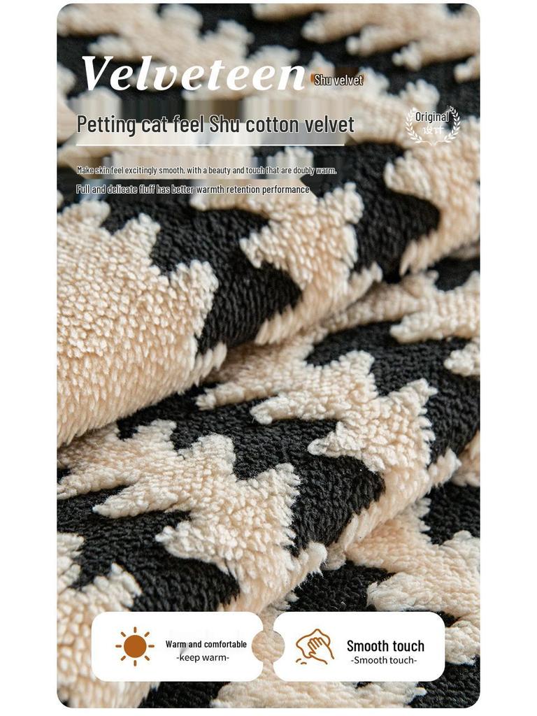 2025 Winter Plüsch Shu Baumwolle Samt Rutschfestes Sofakissen Set