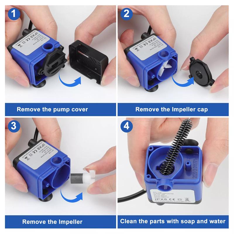 Dc 5V Usb Mini Submersible Water Pump For Pet Fountain, Aquarium Fish Tank, Pond, Fountain, Hydroponics