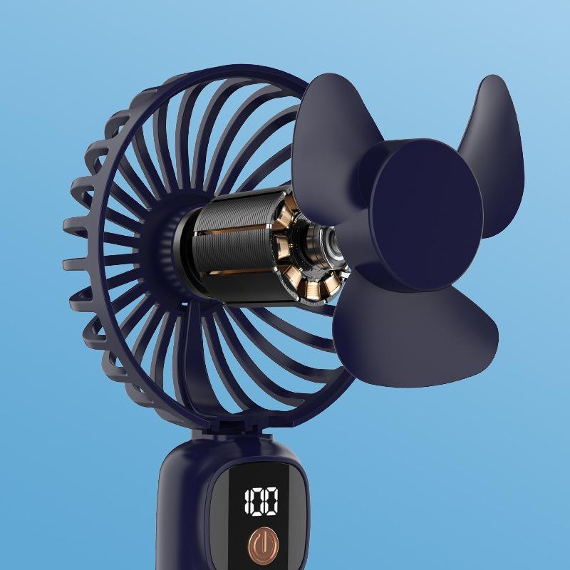 USB Mini Handheld Fan with LED Display - Portable Gift for Students and Dorm Rooms