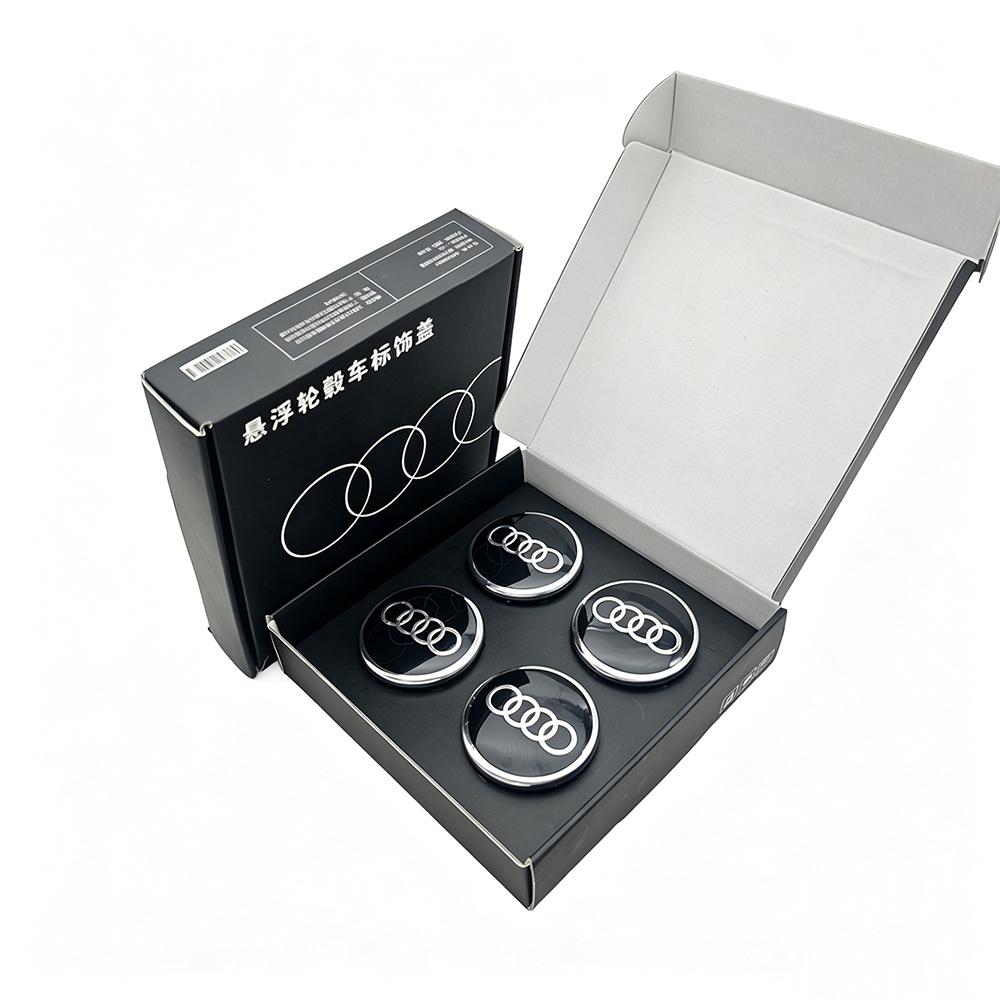 2026 Hot 4pcs 60mm 61mm 68mm 69mm Car Floating Center Caps for z1 A3 A4 A5 A6 A7 A8 A1 A2 S3 S4 S5 S6 Hub Cover Caps Accessories1z
