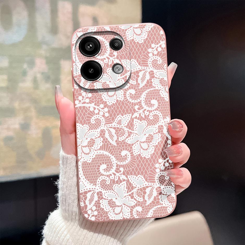 Case For Redmi Note13 13Pro 13 Pro+ Oil Painting Flower Anti-fall Minimalist Protector For Xiaomi Redmi Note 13 Pro Plus Funda