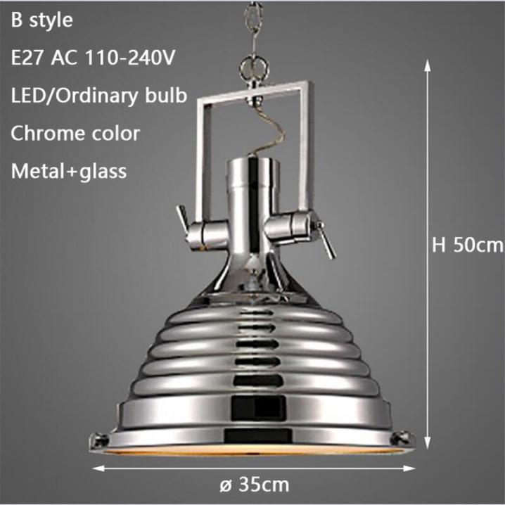 3 style Loft retro Industrial hanging Hardware metals pendant lamp vintage E27 LED lights Kitchen