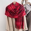Clearance autumn and winter thickened scarf female Korean version sweet warm imitation cashmere scarf plaid shawl scarf