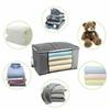 3x Clothes Quilt Storage Bag Blanket Closet Sweater Ziped Organizer Box Sorting Clothes Cabinet Grey