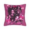 Katseye Kpop Style Square Pillow Cases Cushion Cover Vintage Zippered Decorative Throw Pillow Case Cover For Home 45X45Cm