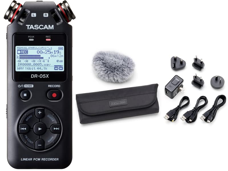 

[Набор аксессуаров AK-DR11G mk3] TASCAM - DR-05X стерео аудио рекордер USB аудио интерфейс