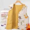 Women's Chinese Style Reversible Sleeveless Vest Cotton Padded Warm Coat Plus Size