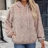 Women Casual Fashion Solid Color Print Long Sleeve Hooded Sweatshirts Hoodies