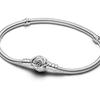 Pandora Moments Rose In Bloom Classic Snake chaIn Bracelet 593211c00