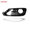 Car Front Bumper Fog Light Cover Set With Silver Trim or BMW 3 Series F30 F31 2012-2015, W/ TRIM LINES, W/ SPORT LINE