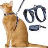 Cat Harness And Leash Set Escape Proof Soft Adjustable Kitten Harness Walking Travel Traction Rope for Small Medium Large Cats