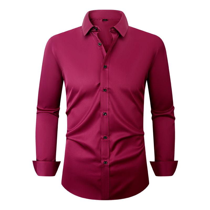 Men’s Wrinkle-Resistant Stretch Long Sleeve Dress Shirt