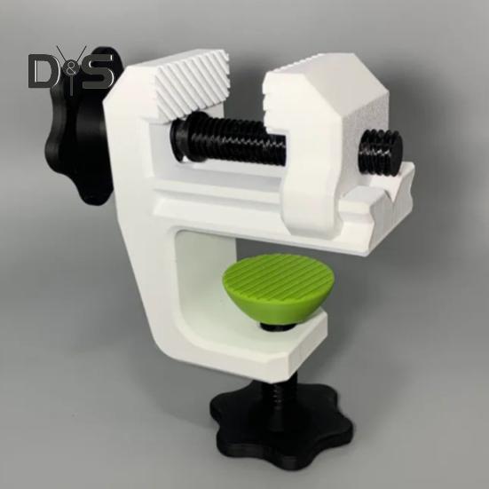 3D-gedruckter Mini-Schraubstock, um 360 Grad drehbare Werkbankklemme für Modellbau-Hobbyisten, Installation ohne Bohren, Kabel-Organizer zur Kantenmontage