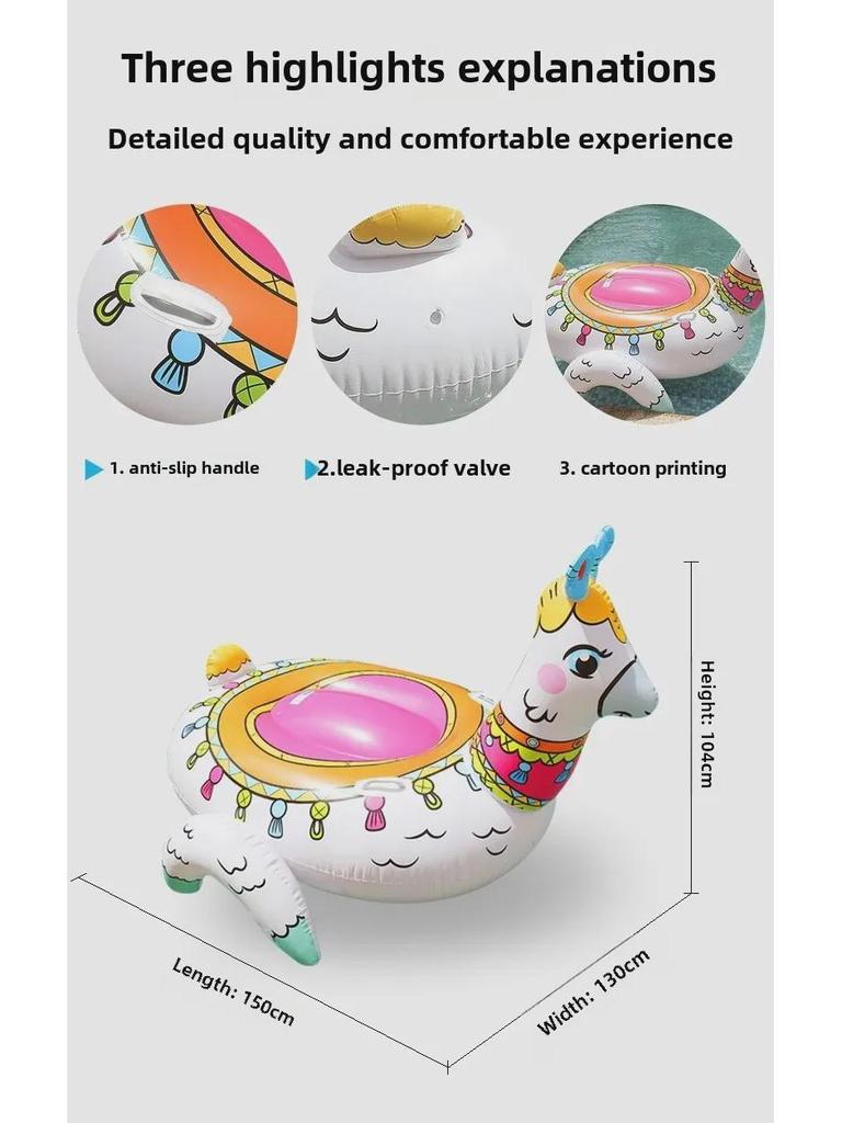 Barevné Jednorožcovo Křídlo Nafukovací Plovoucí Matrace - Zesílená Hračka Plavací Kruh
