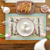 12x18 Inch Spring Table Mats for Outdoor Home Party Kitchen Dining Decor 4pcs Bunny Rabbit Egg Floral Easter Placemats Set of 4