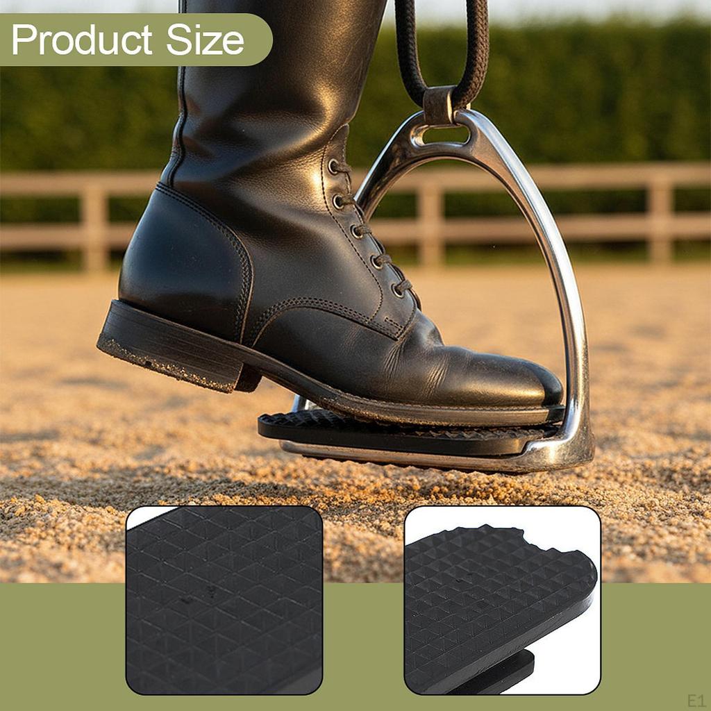 2Pcs Rubber Treads Pads Quick Installation Equestrian s Horse Inserts