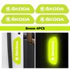 AAFO1 For Skoda Night Reflective Car Door Sticker Safety Warning Reflector Tape Decal Accessories S Kodiaq Octavia 2 3 Yeti Karoq