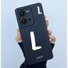 For Vivo Y35 Case Cute Initial Letters Soft Liquid Silicone Back Cover For Vivo Y 35 4G Funda Anti Drop Phone Protector Coque