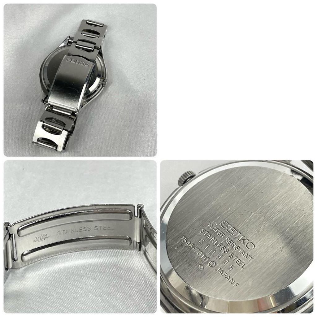 [USED] Seiko Type II Day-Date Watch, Silver, Quartz Movement, Battery Operation