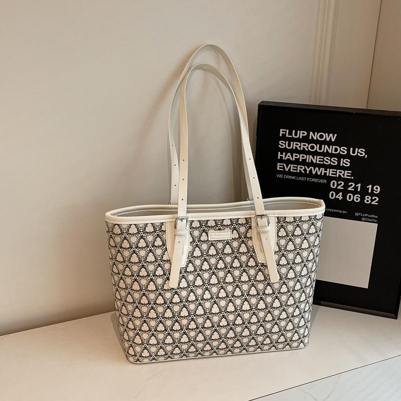 

Сумка-тоут большой вместимости в стиле легкой роскоши, женская, для поездок на работу, на плечо, портативная, женская сумка, сумка для покупок, ручная сумка, портативная сумка белый